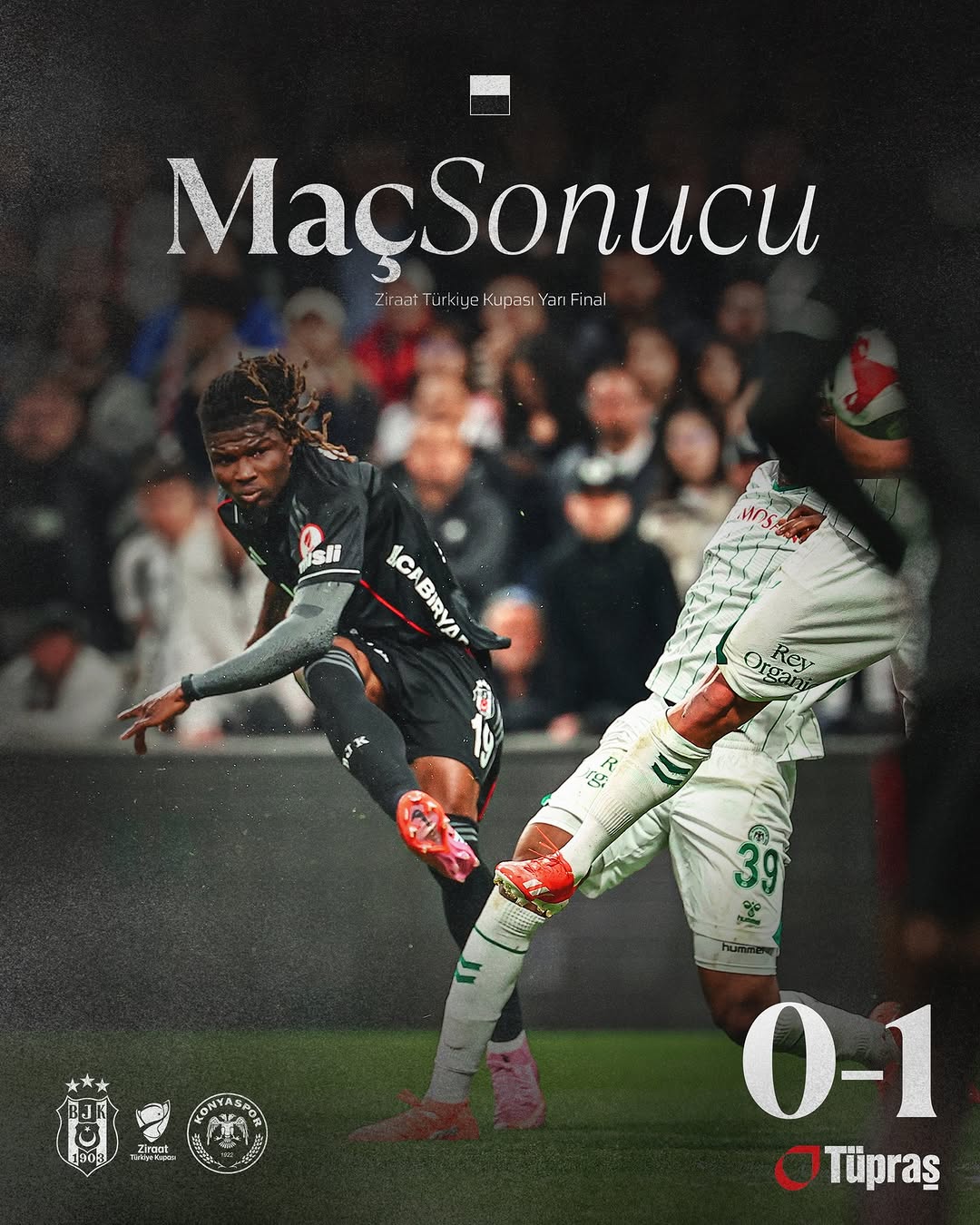 Beşiktaş 0-1 Tümosan Konyaspor Maçı Sonuçlandı