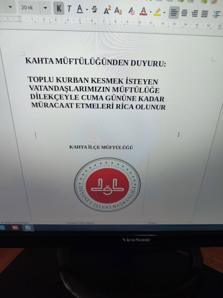 Kahta Müftülüğü'nden Yapılan Bir Paylaşım