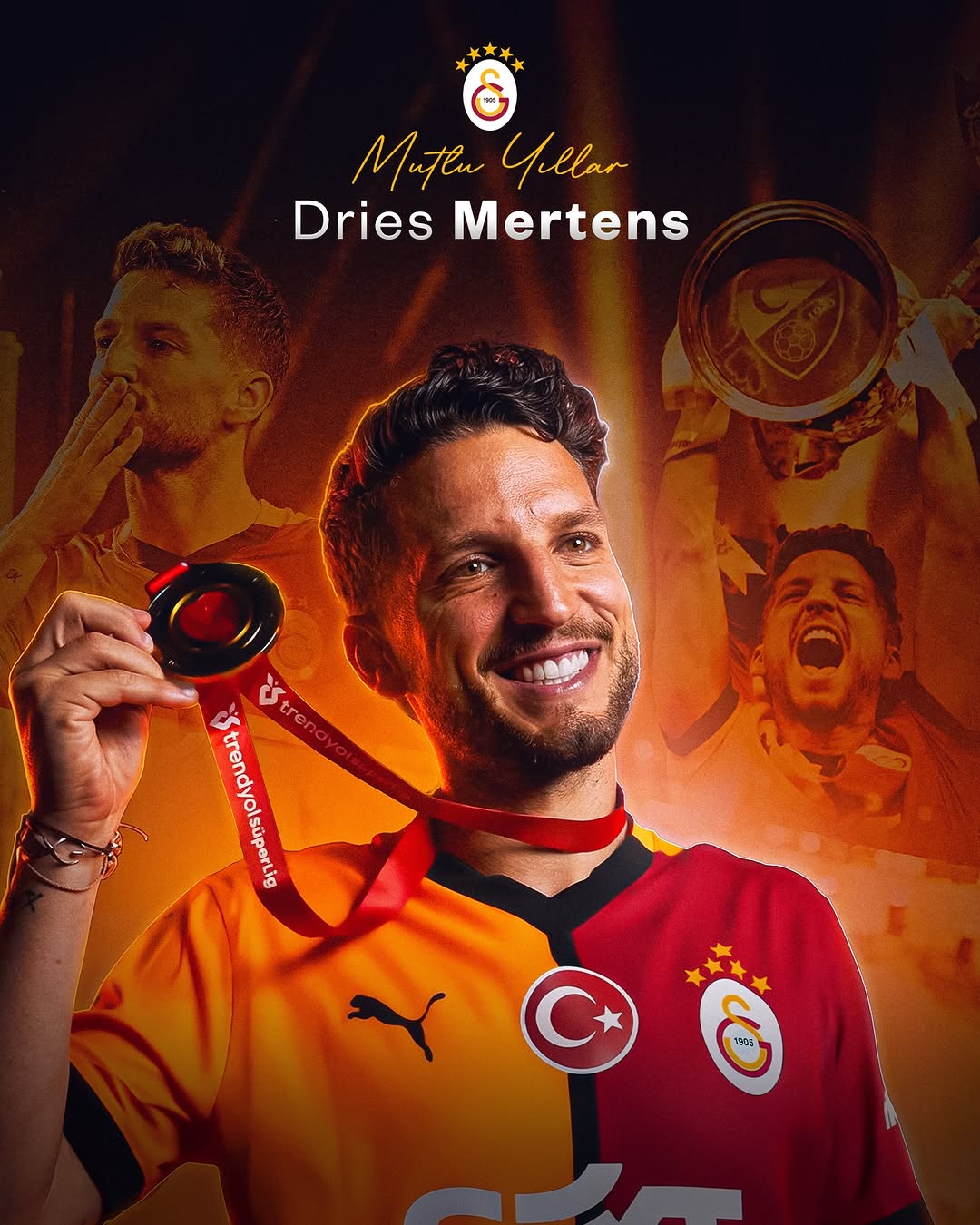 Galatasaray, Unutulmaz 10 Numaralarından Dries Mertens'in Doğum Gününü Kutladı