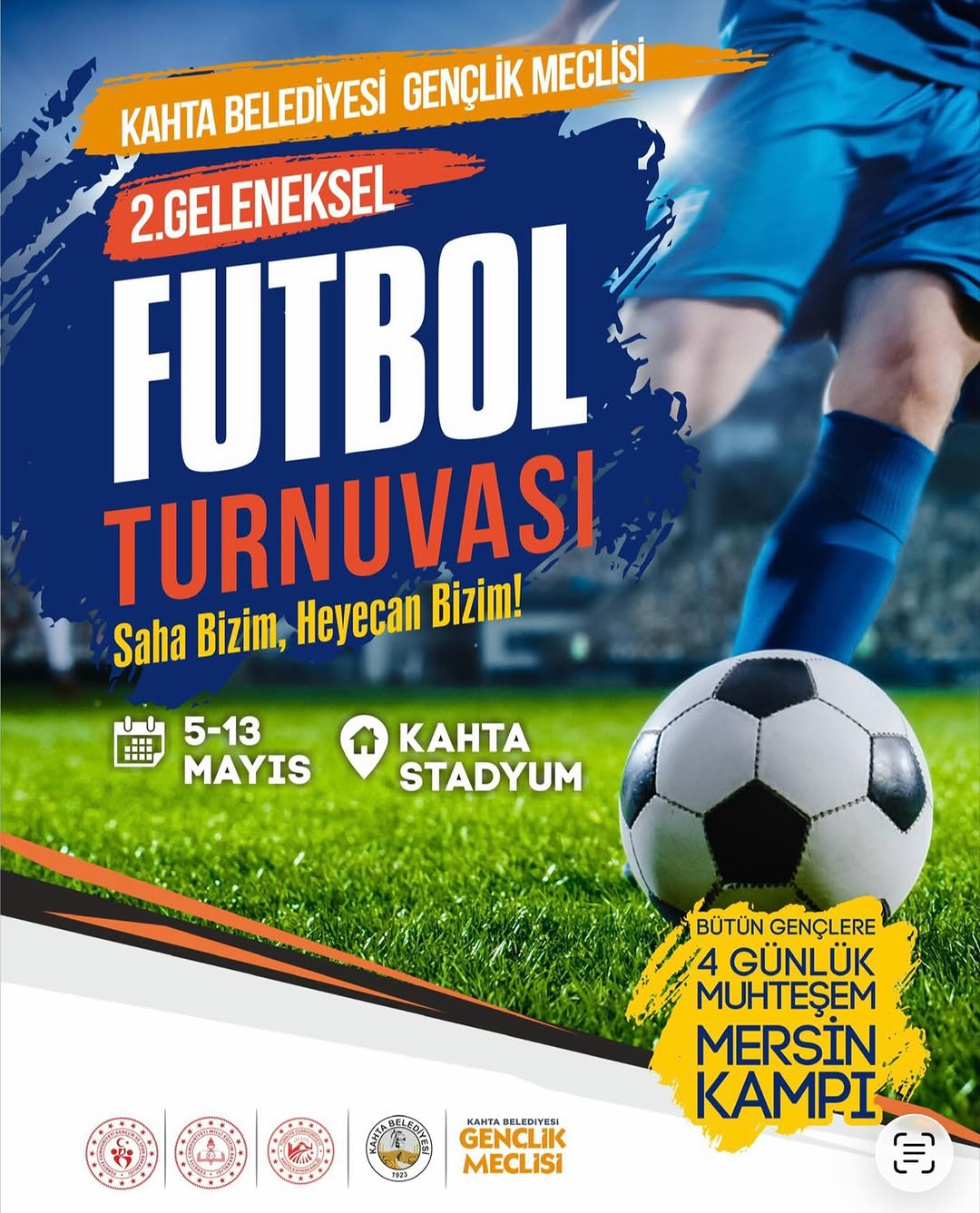 Kahta Belediyesi Gençlik Meclisi 2. Geleneksel Futbol Turnuvası Başlıyor