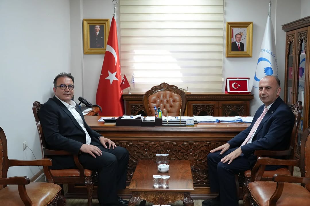 Samsat Belediye Başkanı Halil Fırat, Adıyaman Üniversitesi Rektörü Prof. Dr. Mehmet Keleş'i Ziyaret Etti
