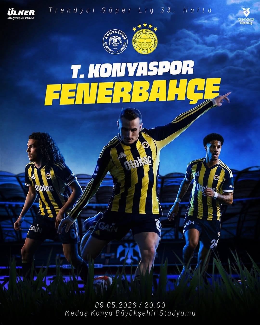Fenerbahçe, Trendyol Süper Lig'de T. Konyaspor ile Karşılaşacak
