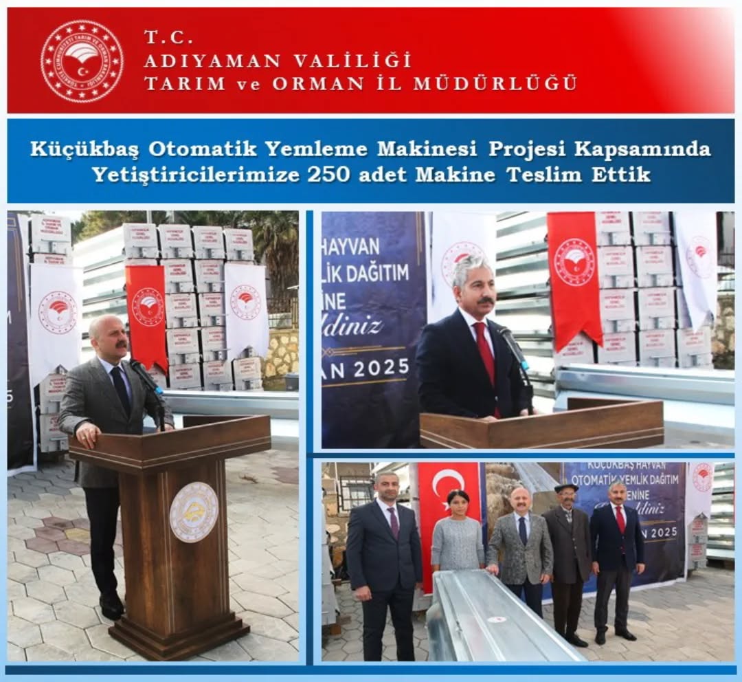 Bakanlığımızın "Küçükbaş Hayvan Otomatik Yemlik Projesi" kapsamında; Adıyaman Valisi Sayın Dr. Osman...