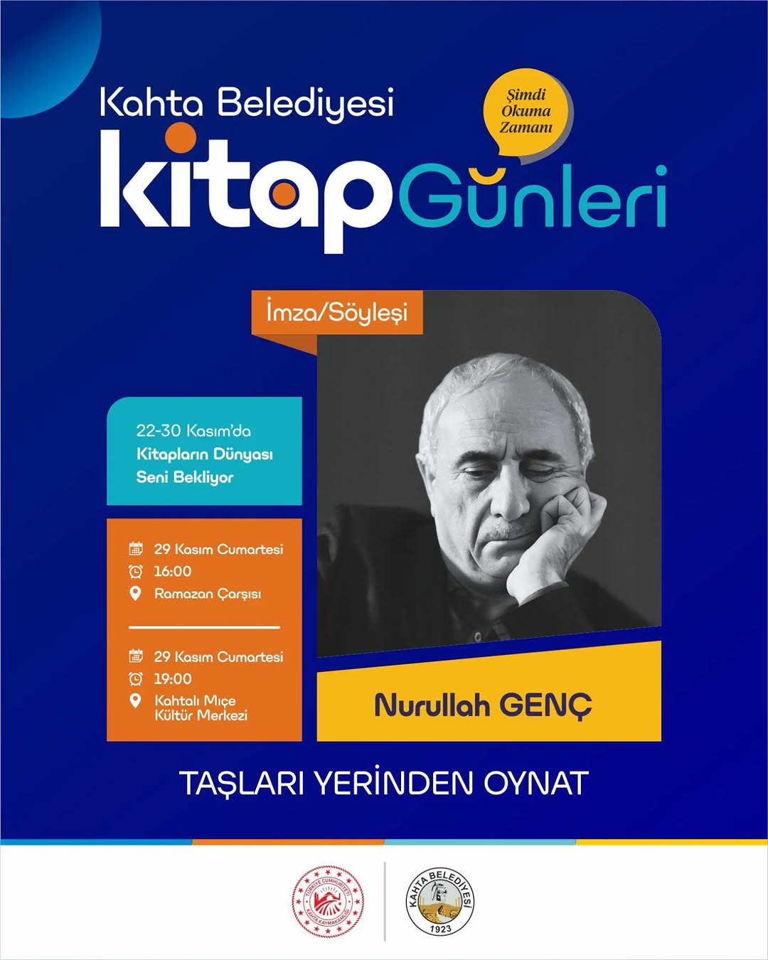 Kâhta Kitap Günleri'nde Nurullah Genç Okurlarıyla Buluşuyor