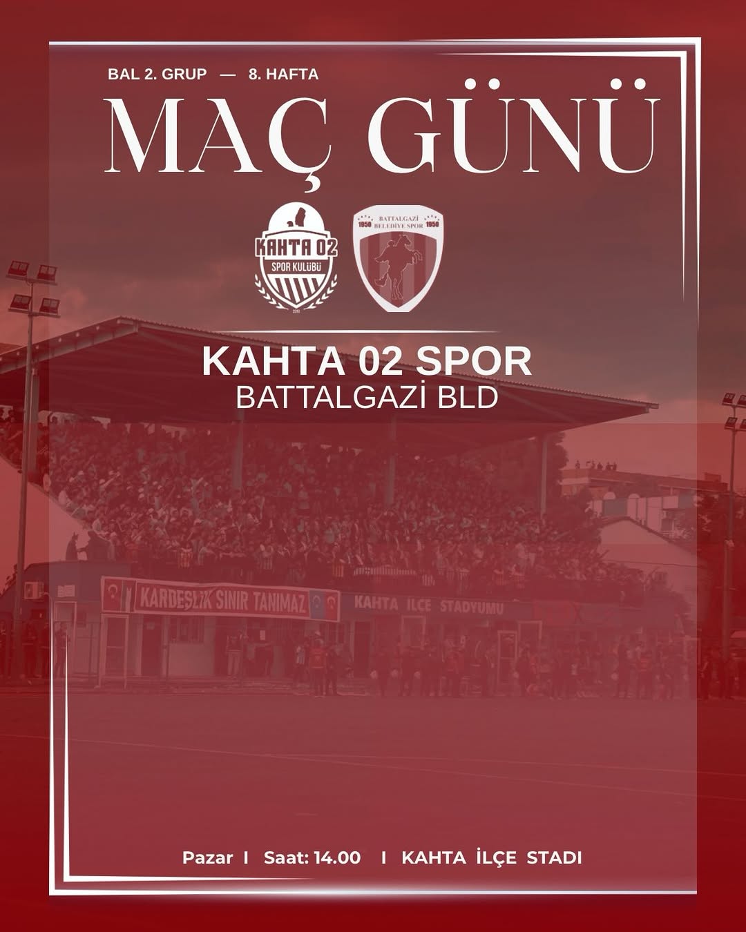Bugün Günlerden Kahta02 Spor: Kahta02 Spor Kulübü Batralgazi BLD SK ile Karşılaşacak