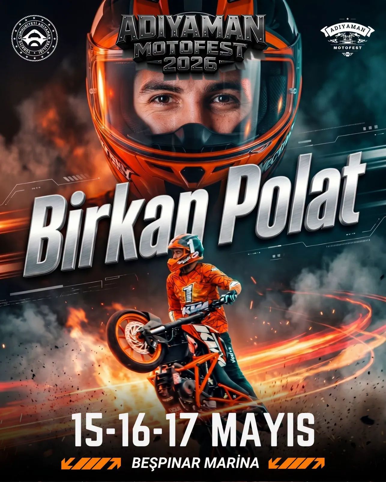 Birkan Polat , Adıyaman MotoFest 2026’da  adrenalini zirveye taşıyor.