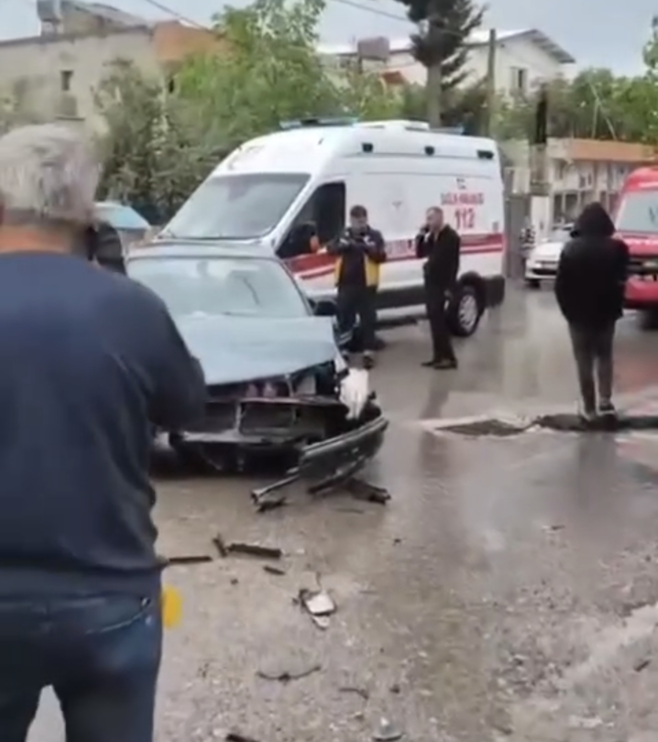 Kahta Girne Mahallesi'nde  Trafik Kazası Meydana Geldi